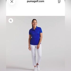 Puma Women's Vibrant Blue Button Down Shirt
